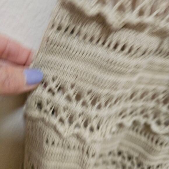 MODA International Sm‎ Y2K Oatmeal Crochet Allover Maxi Dress. Rare find. Hippie - Picture 14 of 15